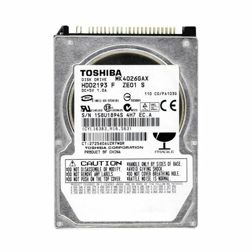 Жесткий диск Toshiba HDD2193 40Gb 5400 IDE 2,5