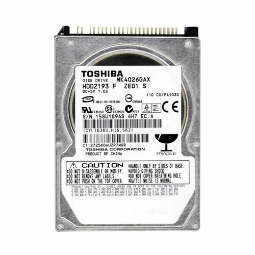 Жесткий диск Toshiba HDD2193 40Gb 5400 IDE 2,5" HDD