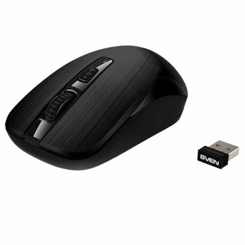 Беспроводная мышь Sven RX-380W чёрная 24 GHz 31кл 800-1600DPI блист 115700₽