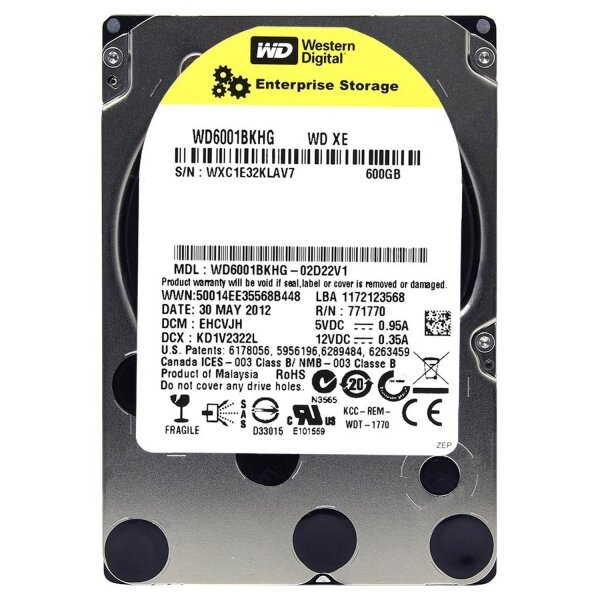 Жесткий диск Western Digital WD6001BKHG 600Gb SAS 2,5" HDD