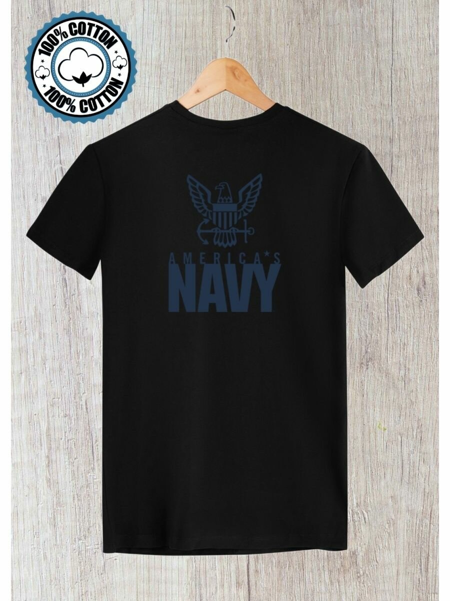 Футболка лого amecians army navy морской флот