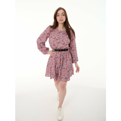 Платье YOODI, размер L (48), розовый, бордовый