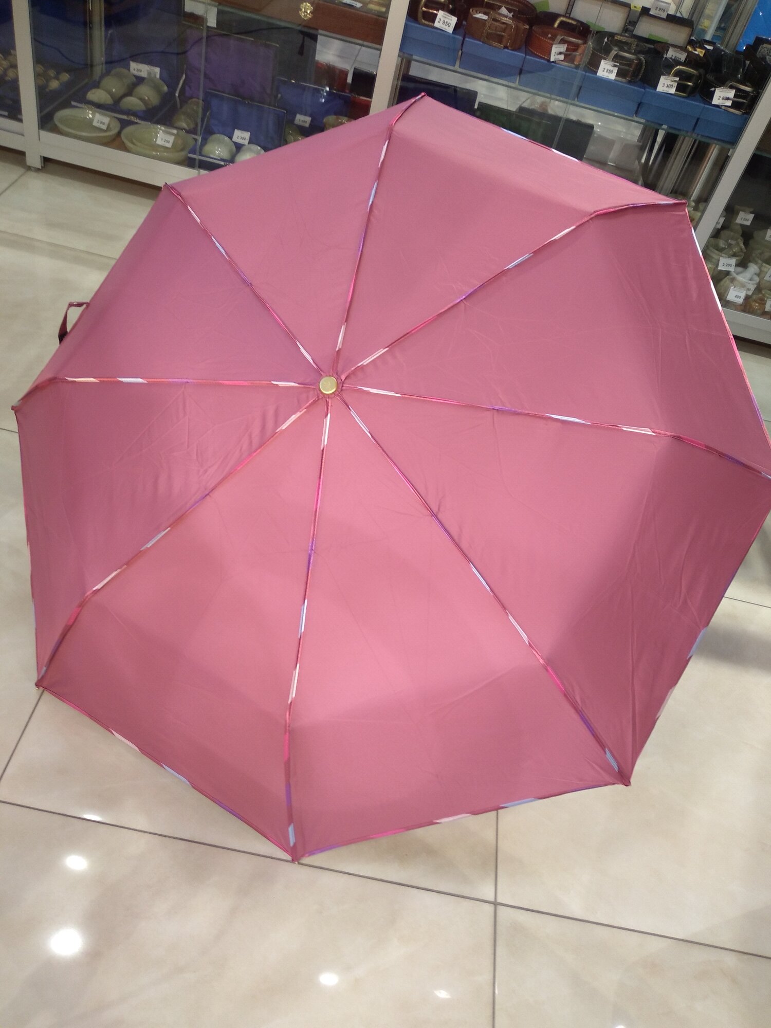 Смарт-зонт Три слона, розовый, — фото 1