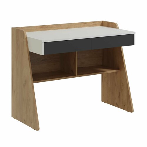 Стол письменный Омега-3 с 2 ящиками от Фант-Мебель 100х53х80 см цвет Дуб золотистыйАнтрацитБелый 5820₽