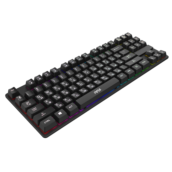 Игровая клавиатура HIPER KG201 Demure черный, русская