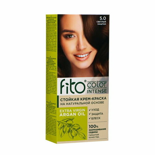 Стойкая крем-краска для волос Fito color intense тон 50 светлый каштан 115 мл 304₽
