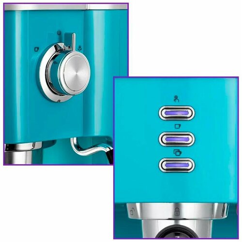 Кофеварка рожковая Kitfort КТ-7114-2 1250Вт бирюзовый 1589000₽