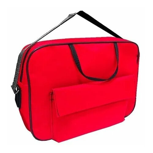 Сумка-планшет А3 размер 46337см объемная объемный карман горизонтальный на липучке 285315см красная плечевой ремень ручки 1223₽