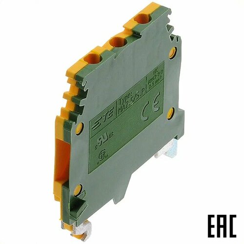 клемма m35 16 p винт 35мм кв земля te entrelec abb 1sna165111r1400 Клемма M2.5/5P 2.5 мм. кв Земля желто-зеленая ABB Entrelec