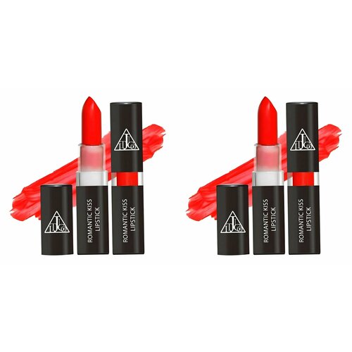 Кремовая помада для губ Jigott, Romantic Kiss Lipstick 09, Sexy Red, 3,5 гр, 2 шт