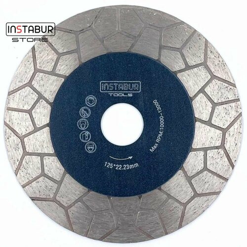 пылеудалитель instabur store на ушм 125мм для заусовки плитки Алмазный диск 125мм для заусовки, Instabur 102