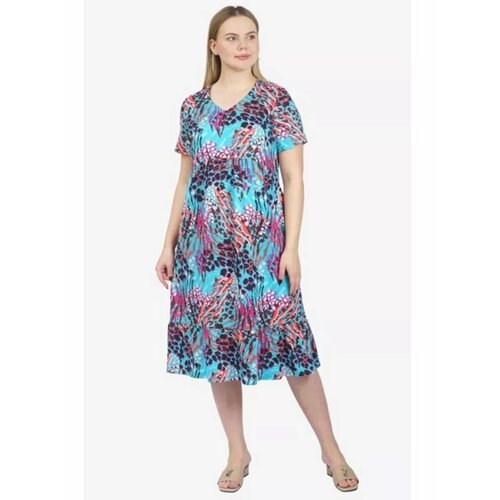 Сорочка Alfa Collection, размер 52, голубой 2020 новый для женщин шифоновая блузка футболка элегантное платье с v образной горловиной и цветочным рисунком пуловер футболка для женщин