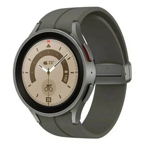 Часы Samsung Galaxy Watch 5 Pro 45мм 14 AMOLED корп серый рем серый 2865500₽