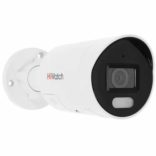 HiWatch IPC-B042C-G2/UL(2.8mm) 4Мп уличная цилиндрическая IP-камера с LED-подсветкой до 40м, стробоскопом и динамиком