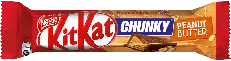 Шоколадный батончик Kit Kat Chunky Peanut Butter, с арахисовой пастой, 42 гр