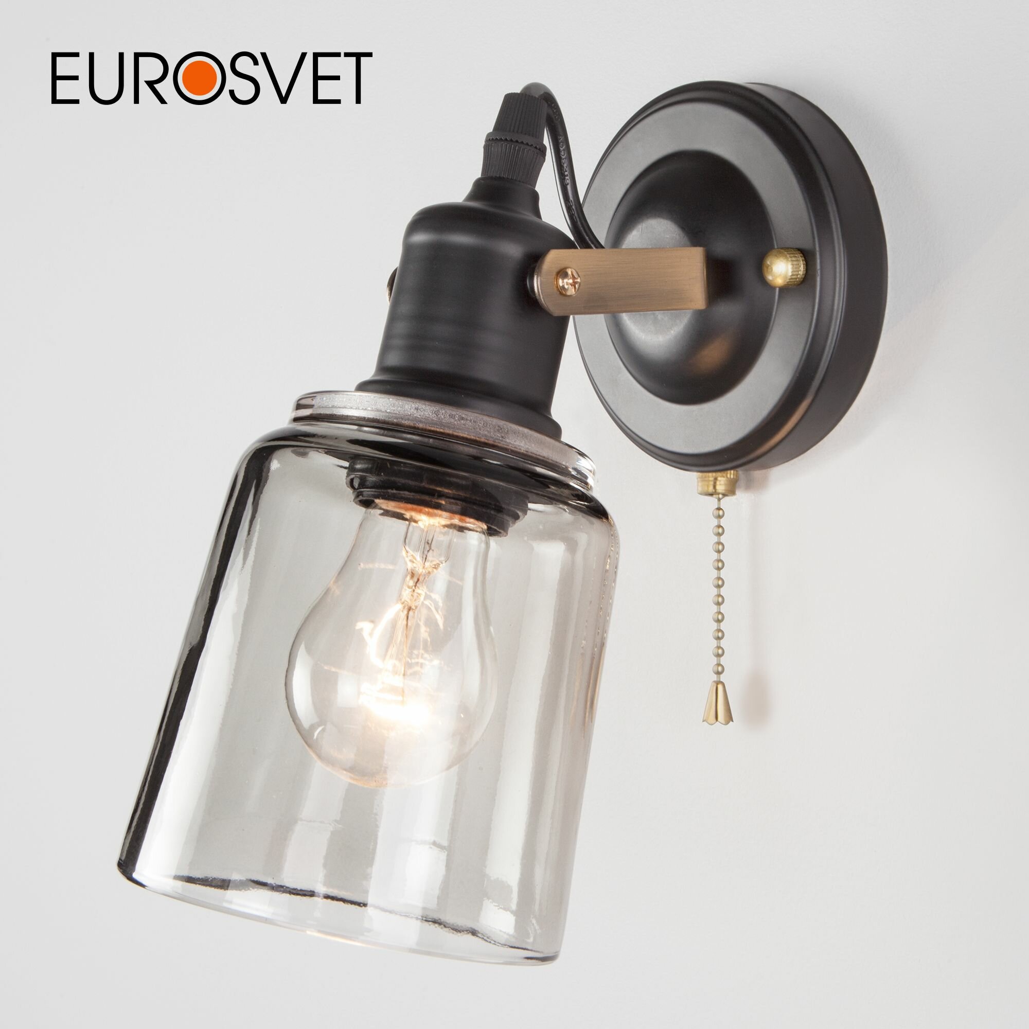Бра / Настенный светильник Eurosvet Astor 70111/1 черный