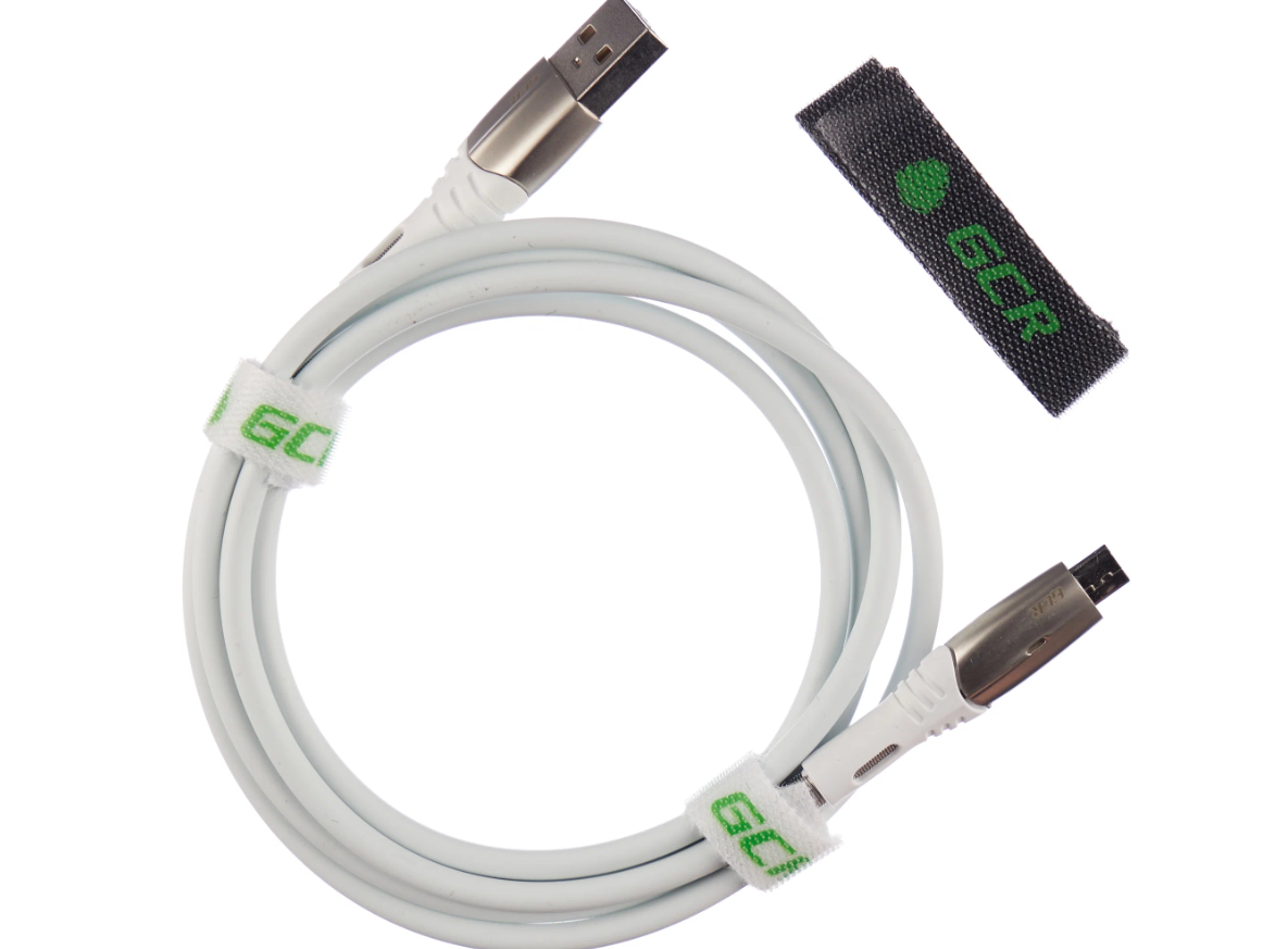 Кабель GCR USB - microUSB (GCR-UA31), 1.2 м, белый