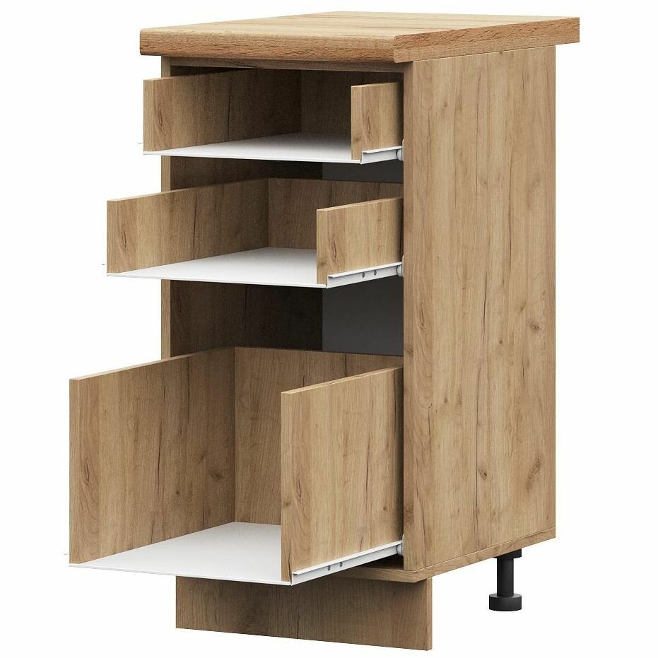 фото Корпус ШН3Я 400 шкаф нижн с 3 ящ - Белый, Без столешницы