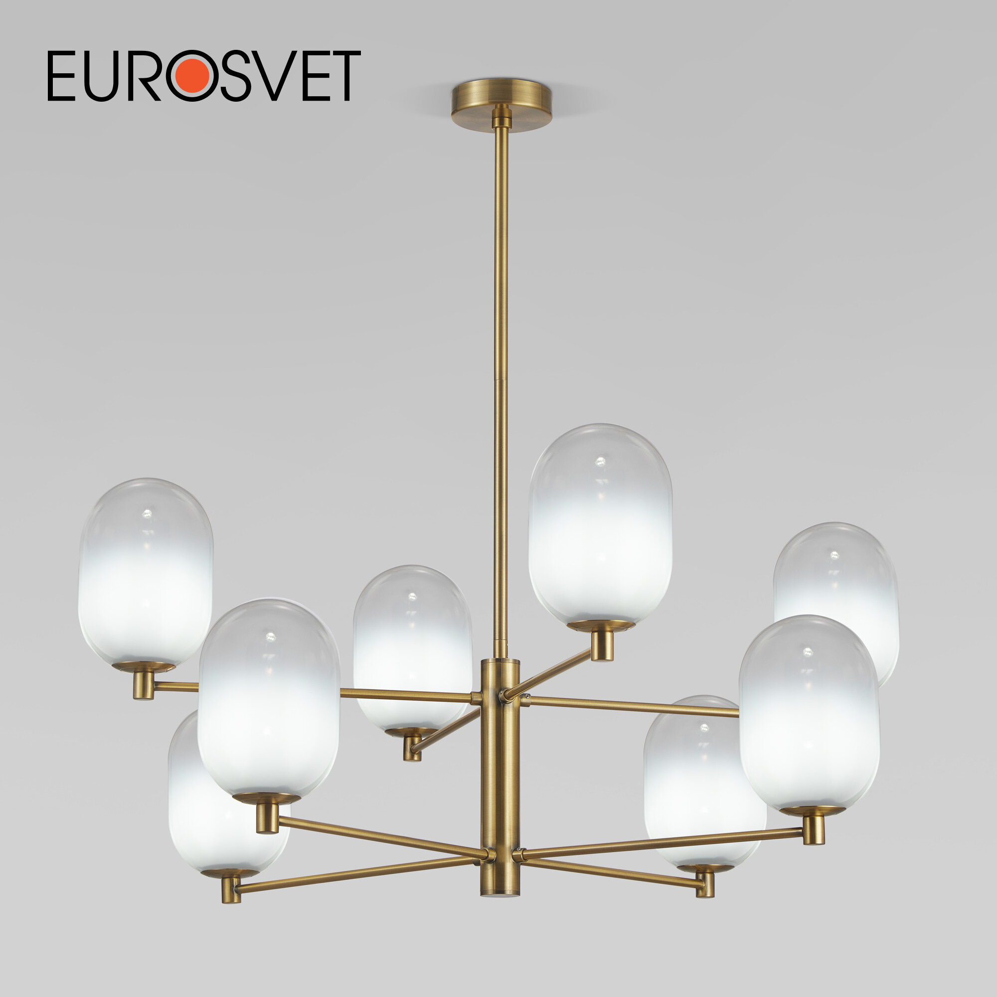 Люстра / Потолочный светильник Eurosvet Loona 60161/8 8 ламп цвет латунь IP20