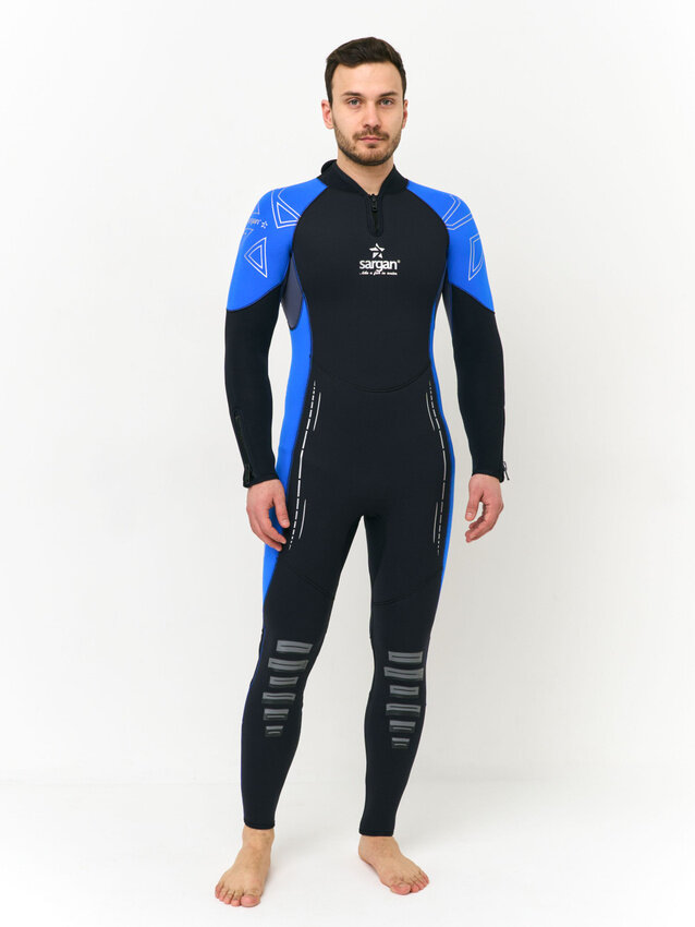 Гидрокостюм длинный для подводного плавания дайвинга водного спорта сапборда SUP серфинга SARGAN NERO LONG MEN неопрен 2мм размер XXXL