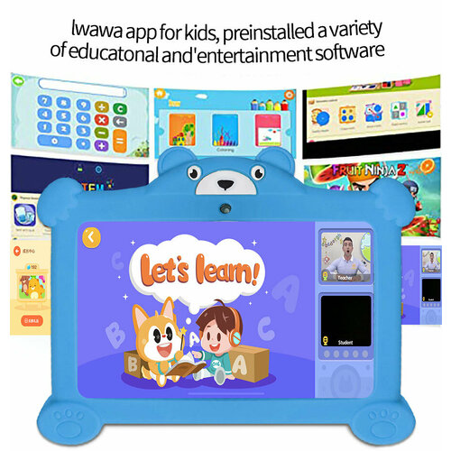 BDF T75 Свободный мультфильм медведь модель резиновые рукава Детский планшет Лучший выбор для игр образования подарков 464ГБ 6899₽