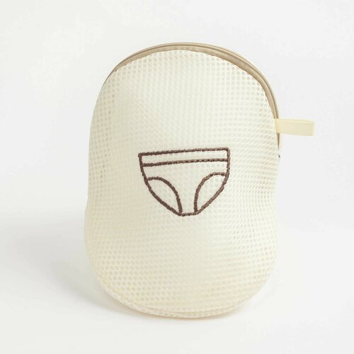 Мешок для стирки нижнего белья, "Kuchenland", 20х20 см, полиэстер, Safety new бежевый