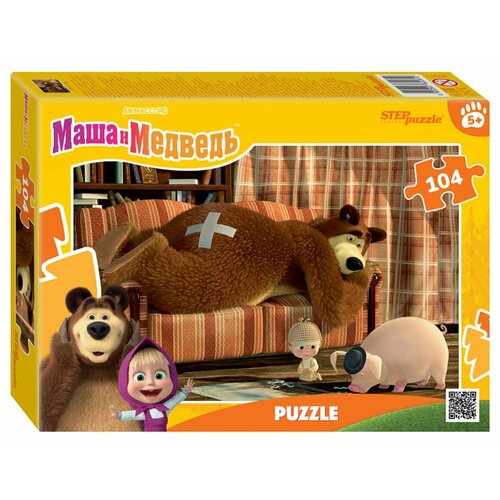 фото Пазл детский step puzzle 104 деталей: маша и медведь. лесные истории