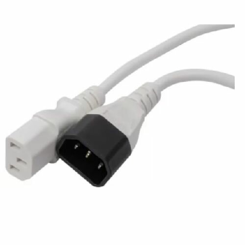 Кабель питания Filum ПВС-АП 3x1.0 С13 - C14, 220/250В, 10А, белый, 1м - фото №2