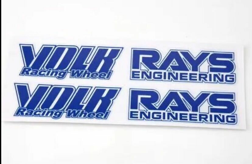 Наклейка на диски RAYS Volk Racing TE37 (синий) 4 шт.