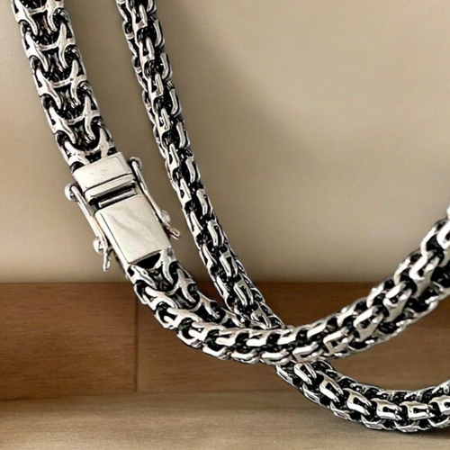 Цепь Леона серебро 925 проба чернение длина 60 см средний вес 88 г серебро 31437₽