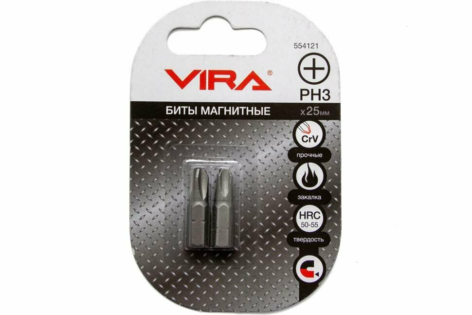 Биты (2 шт PH3 25 мм) VIRA 554121