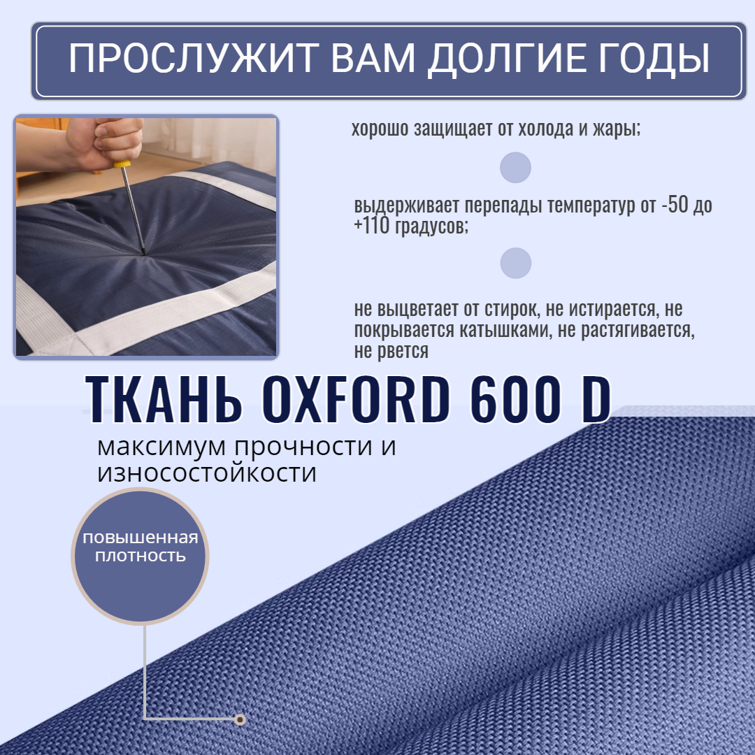 Сумка-баул , 100 л, 28х45х80 см, синий — фото 1