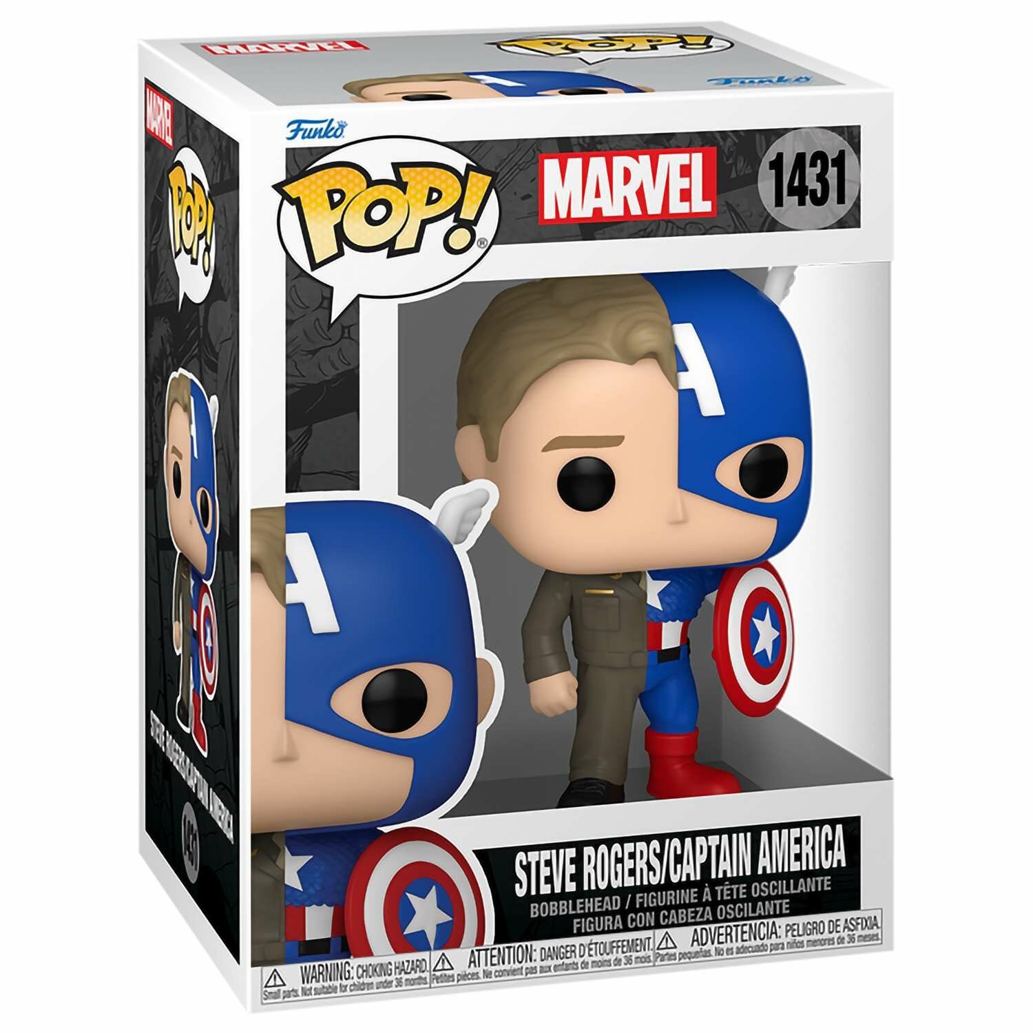 Фигурка Funko POP! Marvel Steve Rogers/Captain America 80891 (1431) Стив Роджерс/Капитан Америка