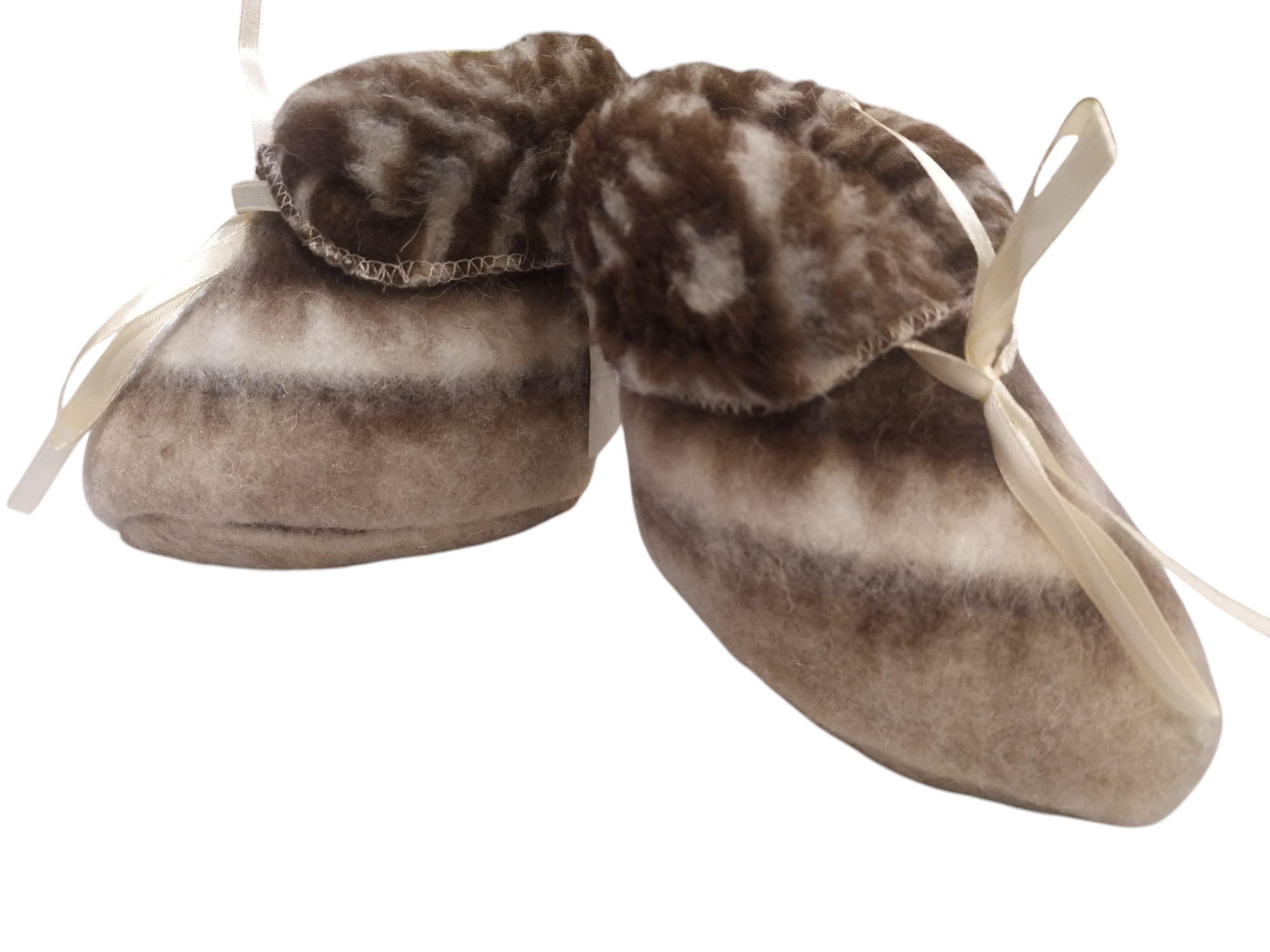 Пинетки Wool Lamb, размер 18, серый/коричневый