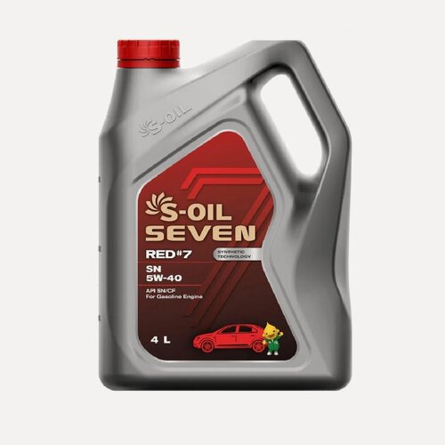 Изображение товара Моторное масло синтетическое S-OIL SEVEN RED #7 SN 5W-40, 4 литра канистра