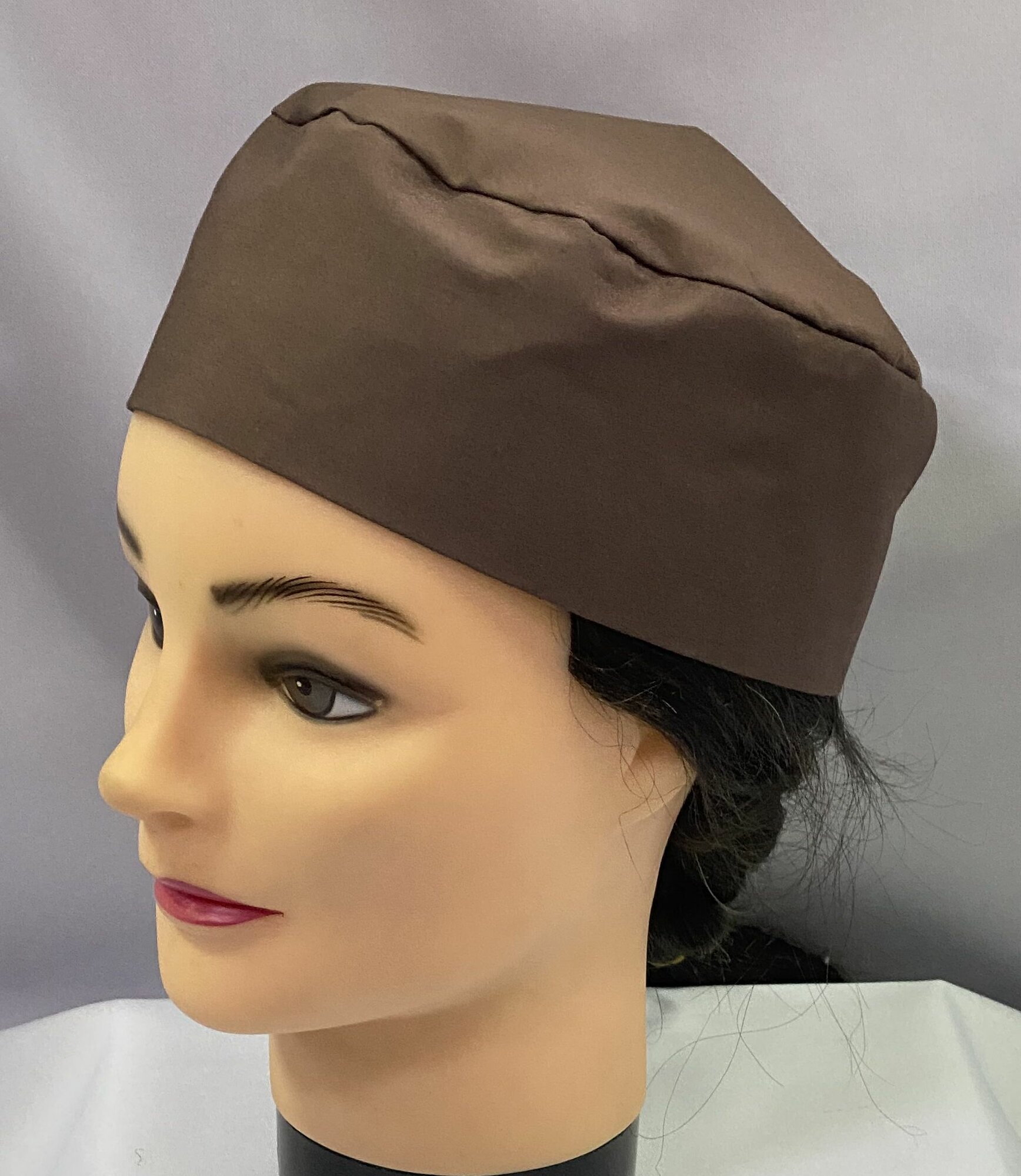 Головной убор Таблетка ткань тиси цвет коричневый