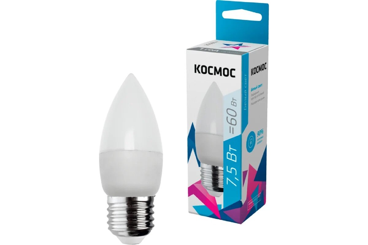 Лампа светодиодная CN 7.5Вт 220В E27 4500К Космос LkecLED7.5wCNE2745
