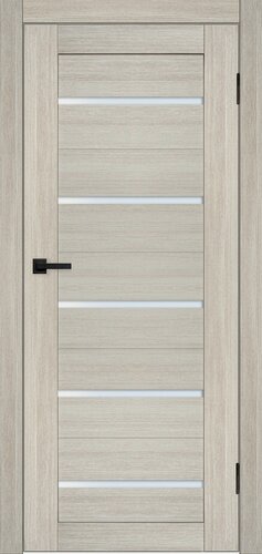 Изображение товара Дверь межкомнатная комплект с коробкой и наличниками Йота со стеклом, капучино, 600х2000мм