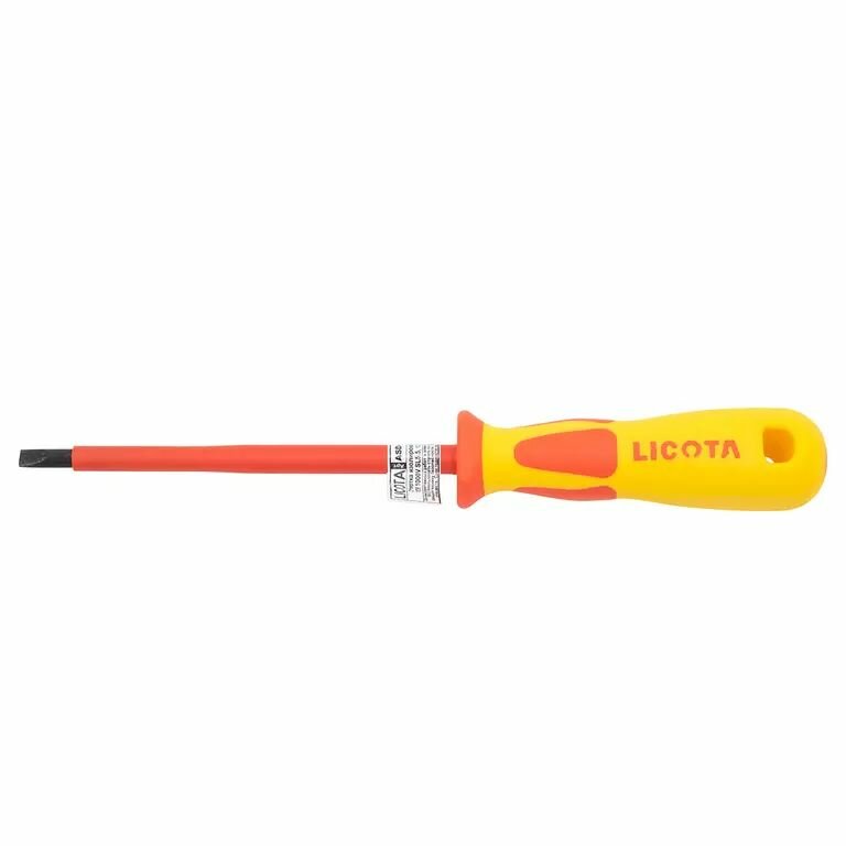 Licota ASD-9215065 Отвертка изолированная VDE 1000V (шлиц) SL6.5, 150 мм - фото №1