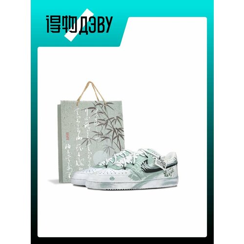 фото Кеды nike court vision 1, размер eu 46 стопа (30cm), white/green