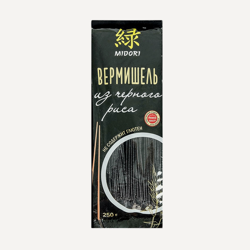 Изображение товара Вермишель Мидори из черного риса 250 г, Китай