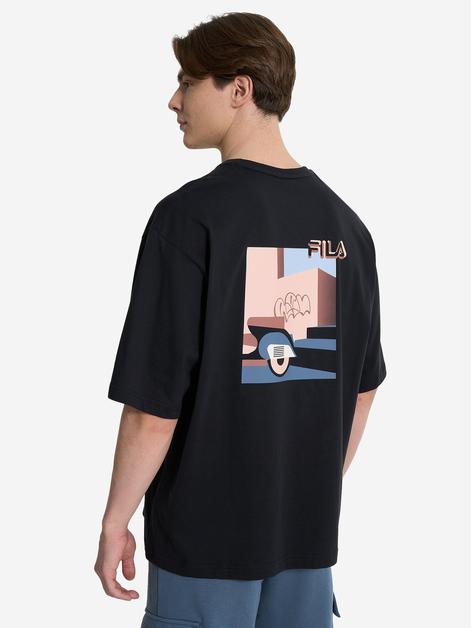 Футболка Fila Men's Urban Oversized SS T-shirt, размер 48/50, черный — фото 1
