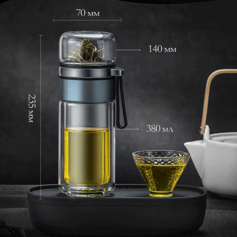 ##Чайник заварочный типот Coffee&Press Premium из боросиликатного стекла, 520 мл##