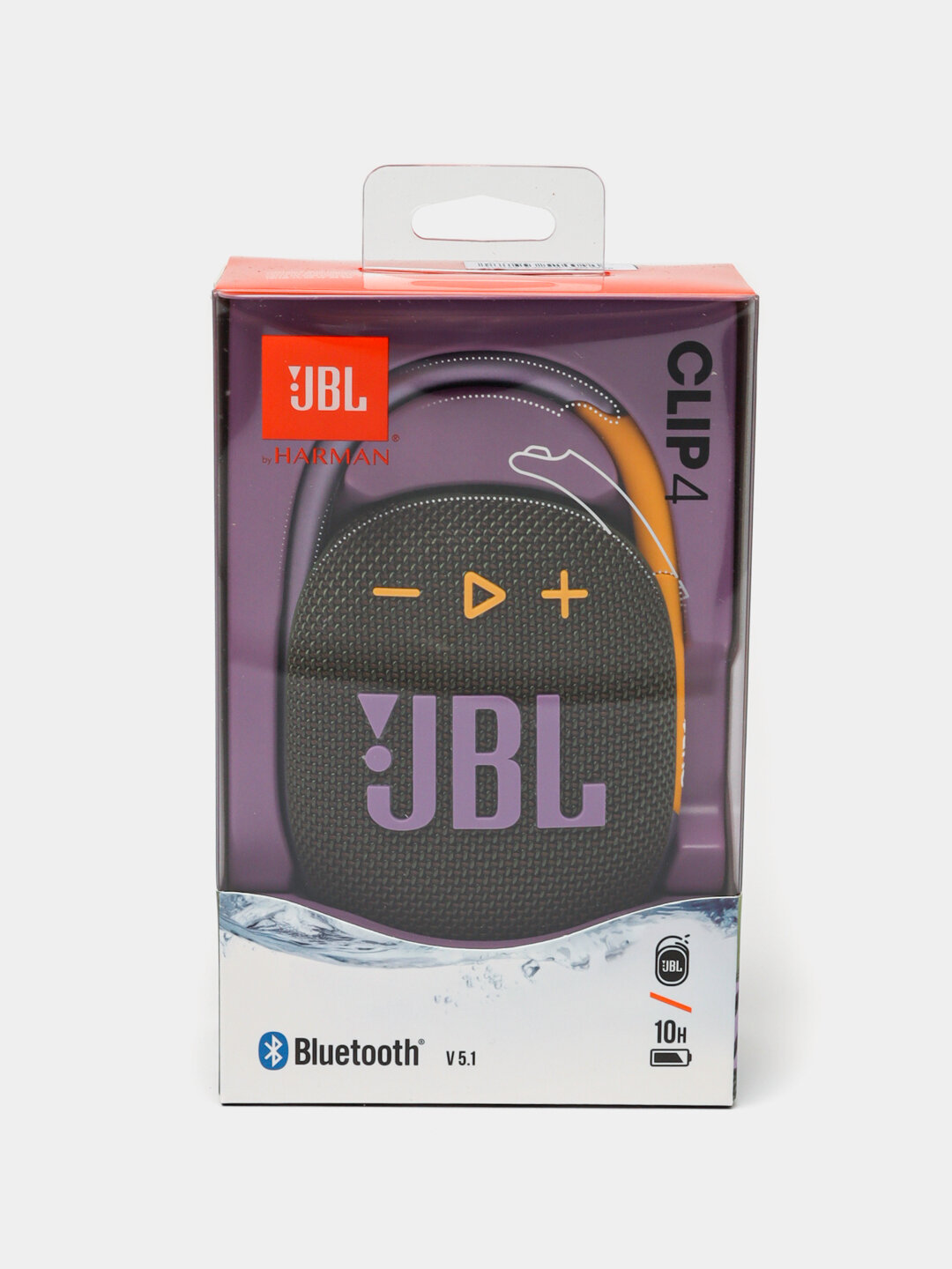 Портативная колонка JBL Clip 4 — Bluetooth, влагозащита IP67, до 10 ч работы