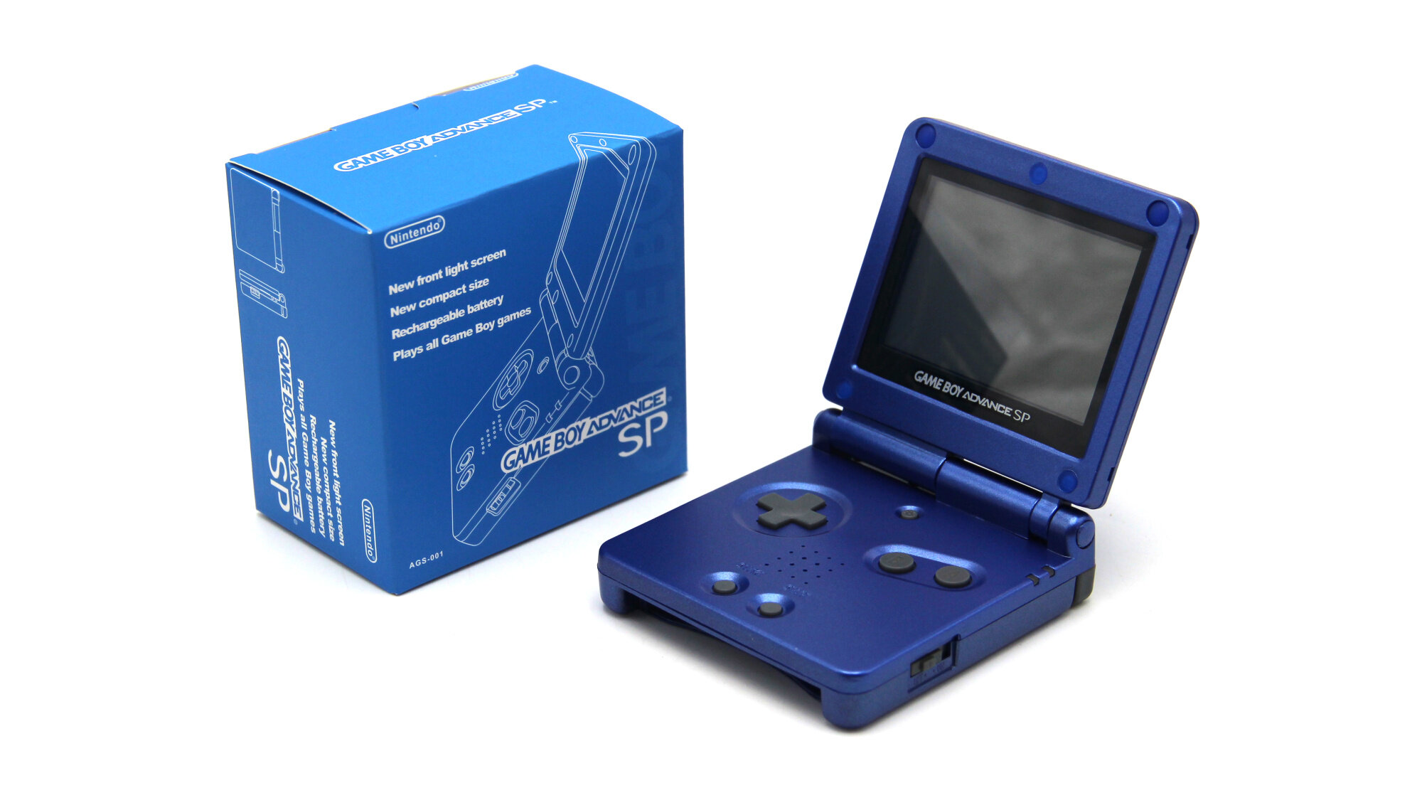 Игровая приставка Nintendo Game Boy Advance SP (AGS-001) Cobalt Blue В коробке