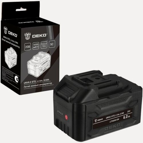Изображение товара Аккумулятор Deko UNV6.0 STD, Li-ion, 20В, 6.0Ач (085-1086)