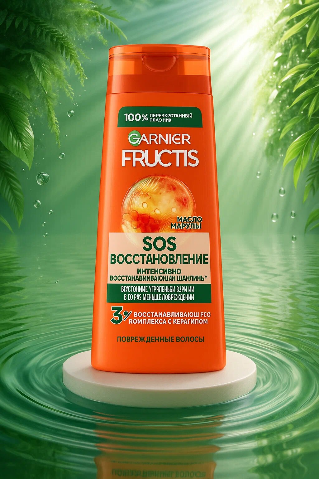 Шампунь для волос GARNIER FRUCTIS укрепляющий огуречная свежесть 400 мл — фото 1