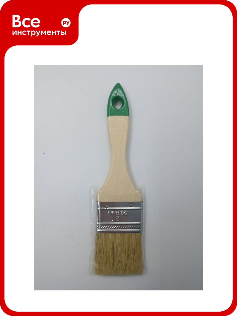Кисть флейцевая ADMIRAL STARS Эко Плюс 50мм смеш  щетина 1 0см дерев  ручка 54398071