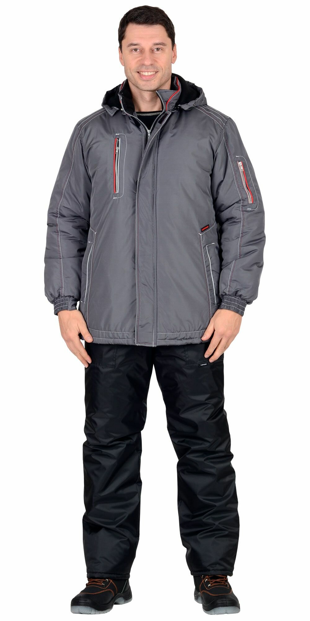 Куртка спортивная СИРИУС Базовая коллекция размер 52-54/182-188 серый