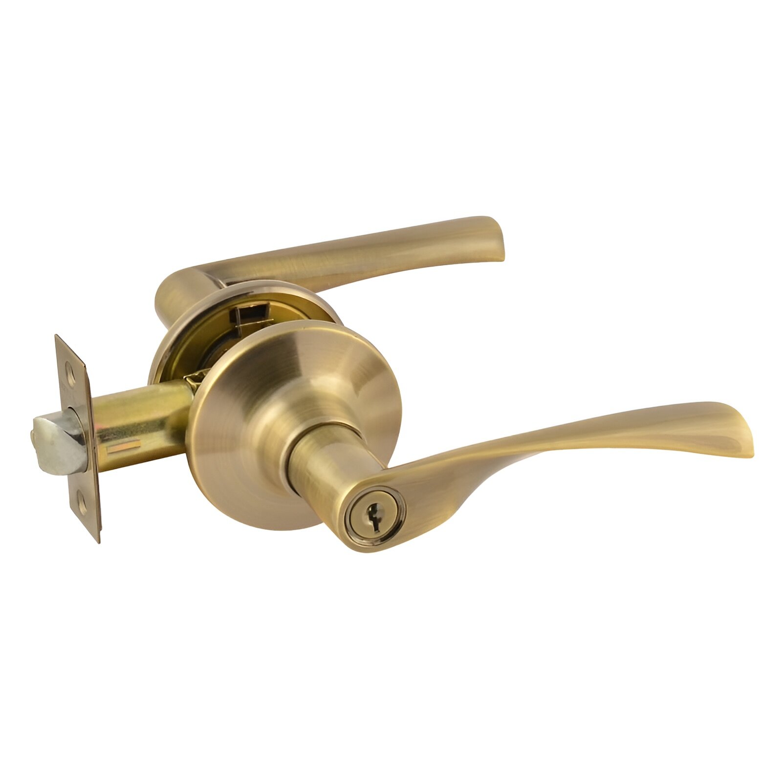 Ручка-защелка Нора-М ЗВ2-01-STD ключ/фиксатор старая бронза